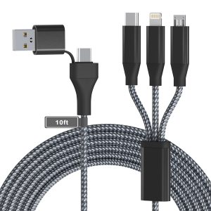 Bawanfa 3-in-1 Type-C Charging Cable for iPhone and Multiple